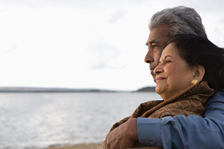 Mature couple by the sea